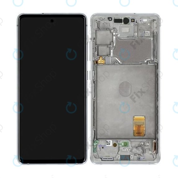 Schermo per Samsung S20 FE 5G G781B, Cloud White, Vetro touch con cornice, GH82-24214B, GH82-24215B, GH82-24215B, GH82-31320B, Genuine Service Pack