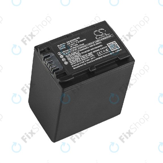 Batteria per Sony FDR-AX, HDR-CX, HDR-CX HDR-PJ, NEX-VG30, NP-FV100A, Li-Ion, 2700mAh, 7.3V, HQ