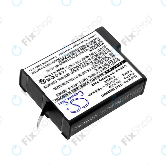 Batteria per DJI Osmo Action 3, Action 4, BCX202, Li-Ion, 1800mAh, 3.85V, HQ