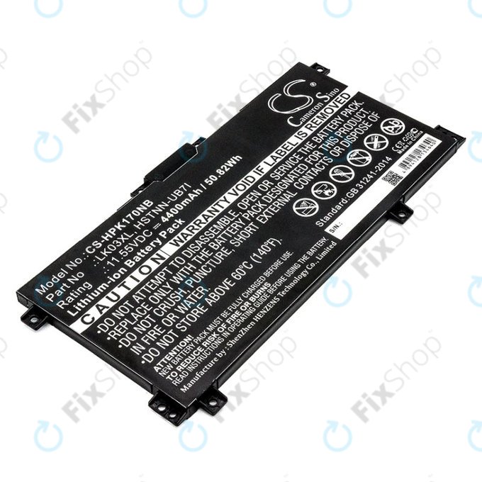 Batteria per HP Pavilion X360 15-CR0001NM, LK03XL, Li-Ion, 4400mAh, 11.55V, HQ