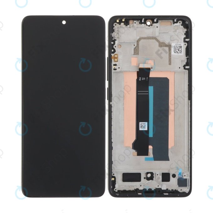Schermo per Xiaomi Poco X6 Pro, Black, Vetro touch con cornice