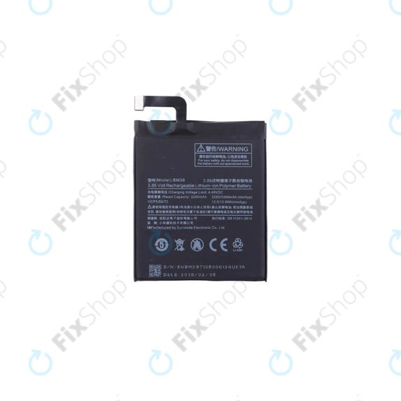 Batteria per Xiaomi Mi6, BM39, 3350mAh