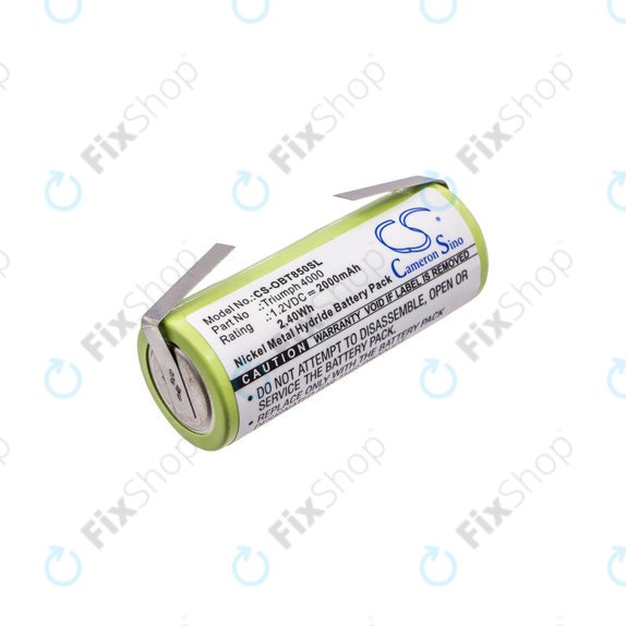 Batteria per Oral-B Triumph 4000, 3761, Ni-MH, 2000mAh, 1.2V, HQ