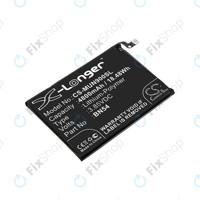 Batteria per Xiaomi Redmi 9 M2004J19G, 4800mAh, Li-Pol, 3.85 V, BN54, HQ