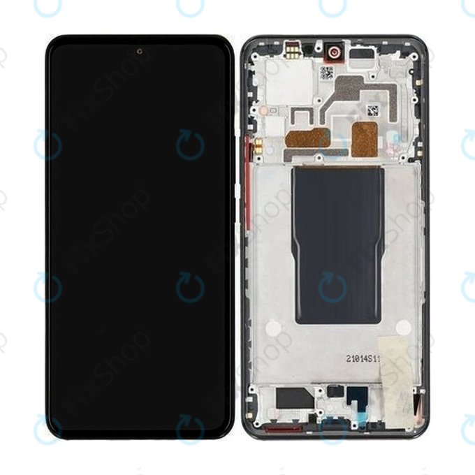 Schermo per Xiaomi 12T Pro 22081212UG, Black, Vetro touch con cornice, 560003L12U00, Genuine Service Pack