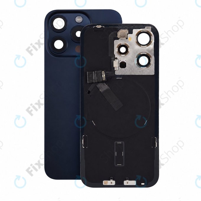 Vetro scocca posteriore per iPhone 15 Pro, Blue Titanium, Pulled A