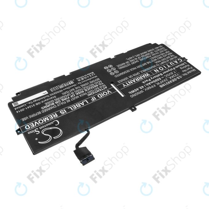 Batteria per Dell XPS 13 9300, 9380, 9310, 2XXFW, Li-Pol, 6500mAh, 7.6V, HQ