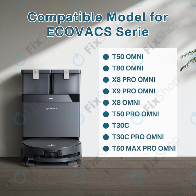 Sacchetto per aspirapolvere, 4 pz. per Ecovacs Deebot T30c, T50-series, T80-series, X8-series, X9 Pro-series