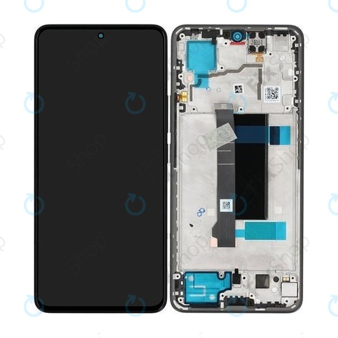 Schermo per Xiaomi Redmi Note 13 Pro 5G, Midnight Black, Vetro touch con cornice, 5600020N1600, Genuine Service Pack