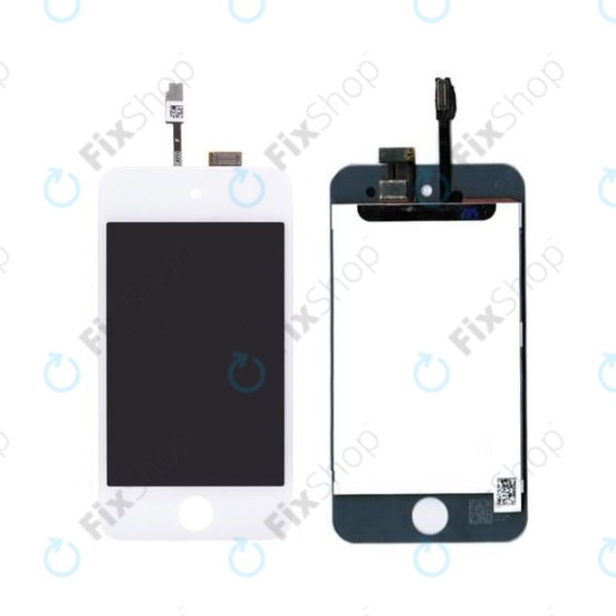 Schermo LCD per iPod Touch (4th Gen), White, Vetro touch con cornice