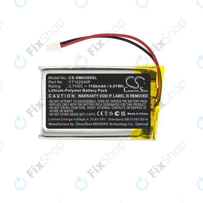 Batteria per Sena 30K, Sena 50S, SP46, YT102540P, Li-Pol, 3.7V, 1100mAh, HQ