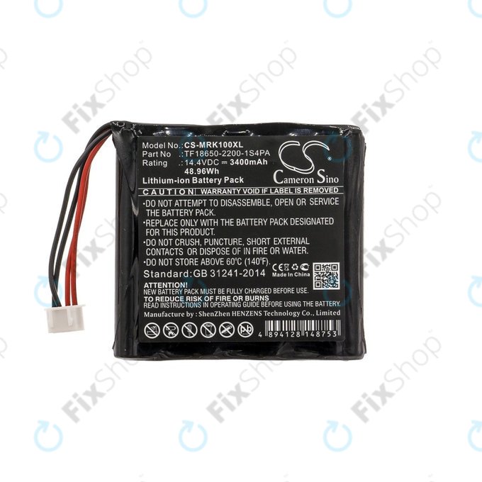 Batteria per Marshall Kilburn, TF18650-2200-1S4PA, Li-Ion, 3400mAh, 14.4V, HQ
