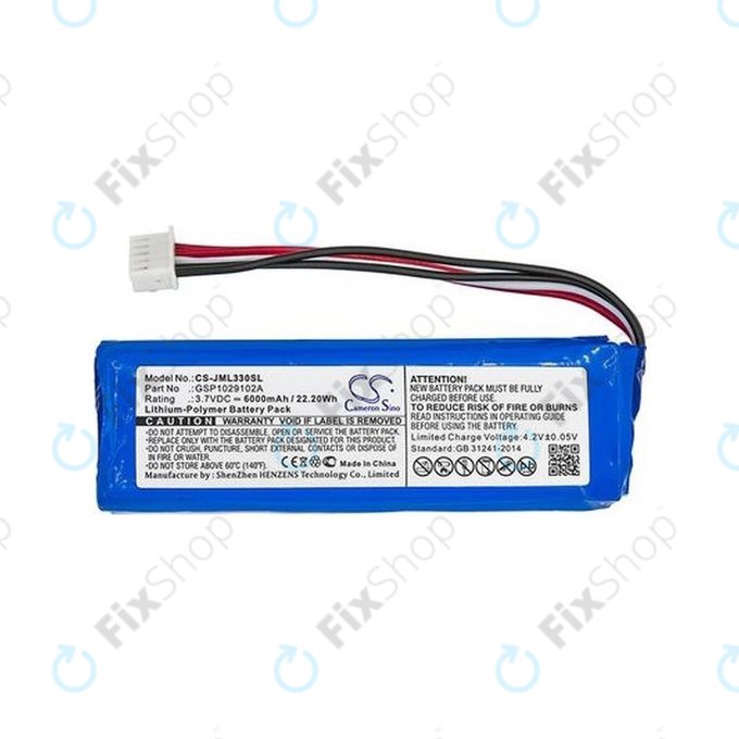 Batteria per JBL Charge 2, Charge 2+, Charge 3 (2015), Li-Pol, 6000mAh, HQ