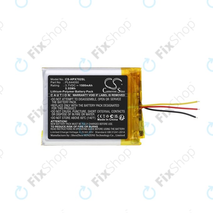 Batteria per HyperX Cloud Flight, Cloud Alpha, PL644050, Li-Pol, 3.7V, 1500mAh, HQ