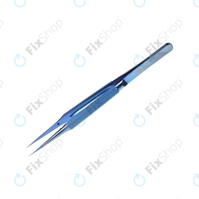 Pinzetta in lega di titanio con testa dritta 0,1 mm per ponticelli di precisione, 2UUL BlueT