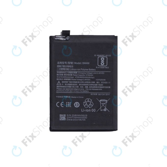 Batteria per Xiaomi Mi 10T Lite 5G, BM4W, 4820mAh