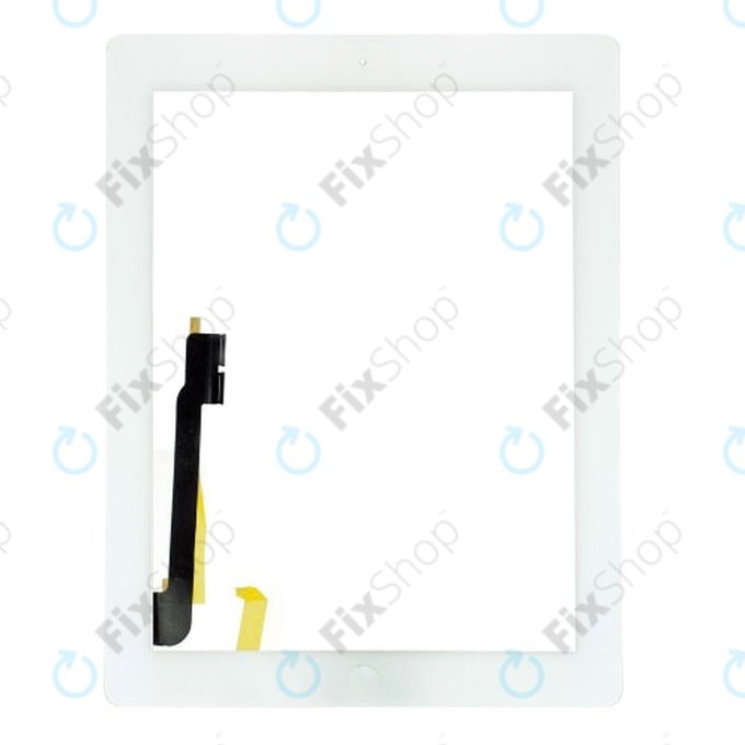 Vetro touch con pulsante Home per iPad 3, iPad 4, White