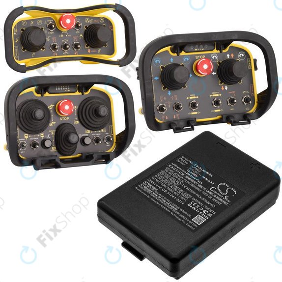 Batteria per Autec Funkfernsteuerung Air, Modular AJM, LPM02, Li-Ion, 1400mAh, 7.4V, HQ