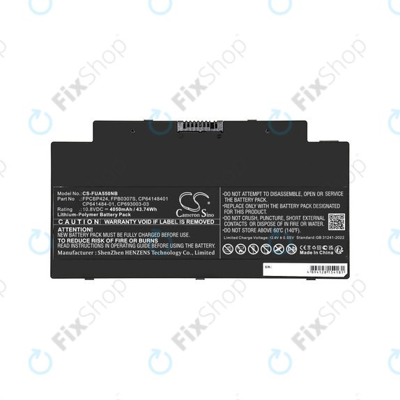Batteria per Fujitsu Lifebook AH77, A556, A3510, U536, CP641484-01, Li-Pol, 4050mAh, 10.8V, HQ