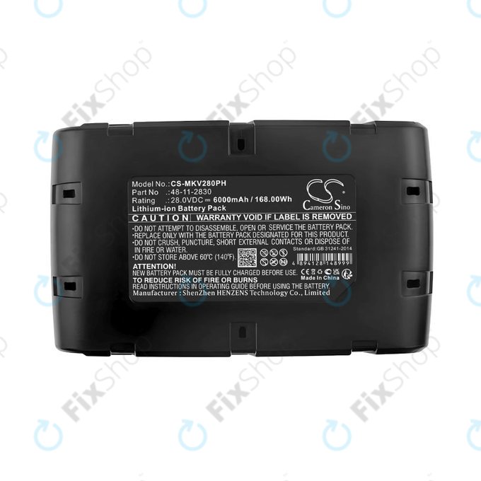 Batteria per Milwaukee HD28 SG, HD28 SX, 0700 956 730, Li-Ion, 6000mAh, 28V, HQ