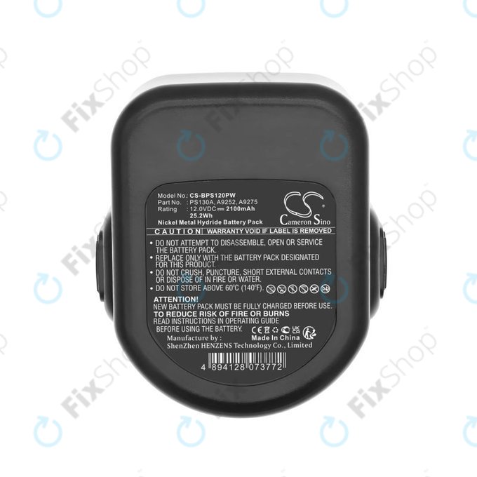 Batteria per Black & Decker Cd1202, PS130A, Ni-MH, 2100mAh, 12V, HQ
