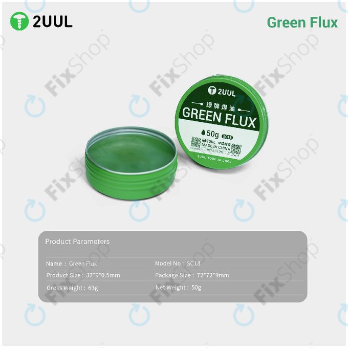 Flussante per saldatura, Verde, 2UUL SC18