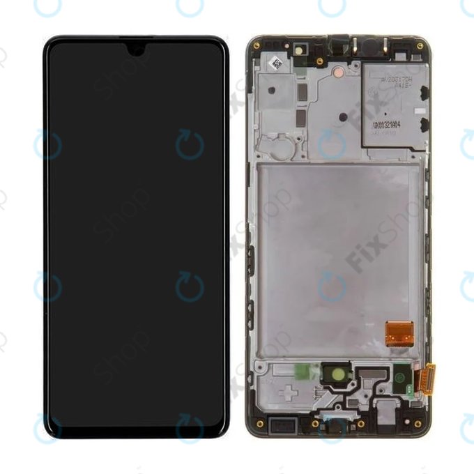 Schermo per Samsung A41 A415F, Prism Crush Black, Vetro touch con cornice, GH82-22860A, GH82-23019A, Genuine Service Pack