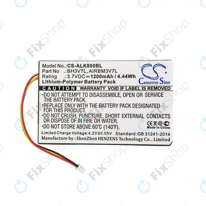 Batteria per Autec Air A4, A6, A8, BH3V7L, AIRBM3V7L, Li-Pol, 1200mAh, 3.7V, HQ