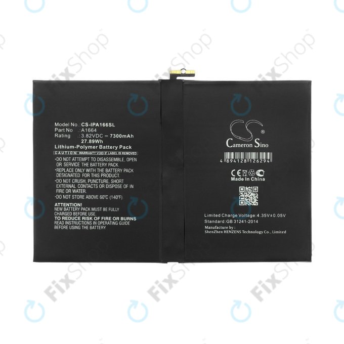 Batteria A1664 per iPad Pro 9.7" (2016), 7300mAh, HQ