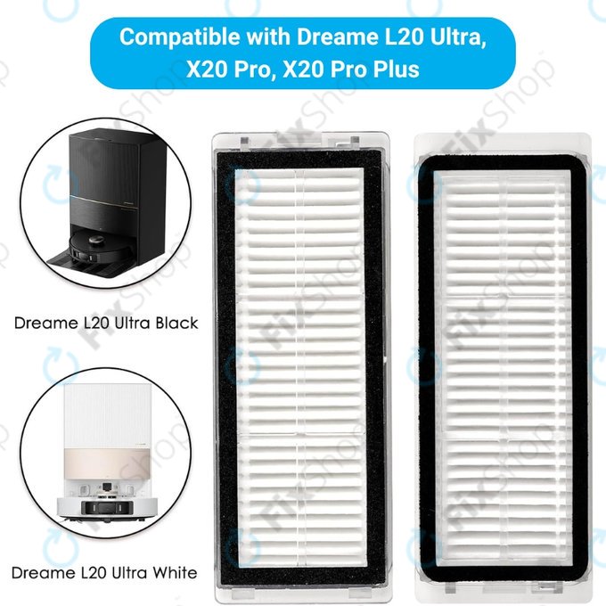 Filtro HEPA, 2 pz. per Xiaomi Dreame L20 Ultra, X20 Pro, X20 Pro Plus