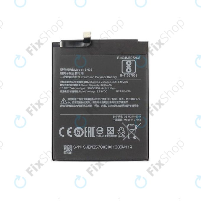 Batteria per Xiaomi Redmi 5, BN35, 3300mAh