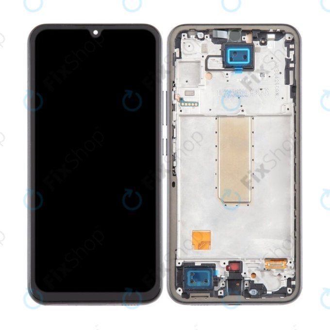 Schermo per Samsung A34 5G A346B, Graphite, Vetro touch con cornice