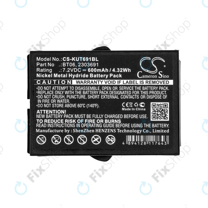 Batteria per Ikusi TM60, 61, 62, BT06, Ni-MH, 600mAh, 7.2V, HQ