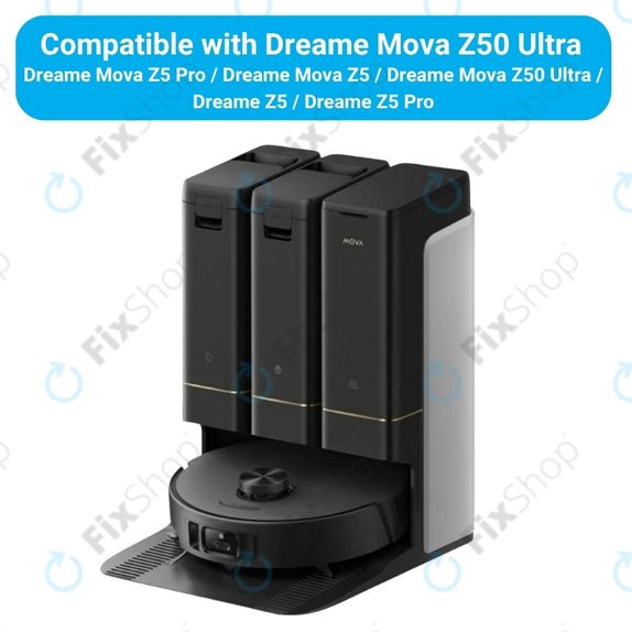 Set di ricambi per Dreame Mova Z50 Ultra, Z5, Z5 Pro (1x spazzola principale, 2x filtro, 2x spazzola laterale, 2x panno mop, 2x panno mop laterale, 2x sacchetto polvere)
