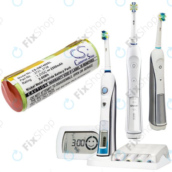 Batteria per Oral-B Professional Care, Triumph, 3731, Ni-MH, 2500mAh, 1.2V, HQ