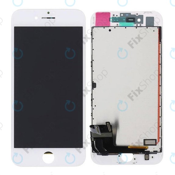 Schermo per iPhone 8, SE (2020), SE (2022), White, Vetro touch con cornice, Refurbished
