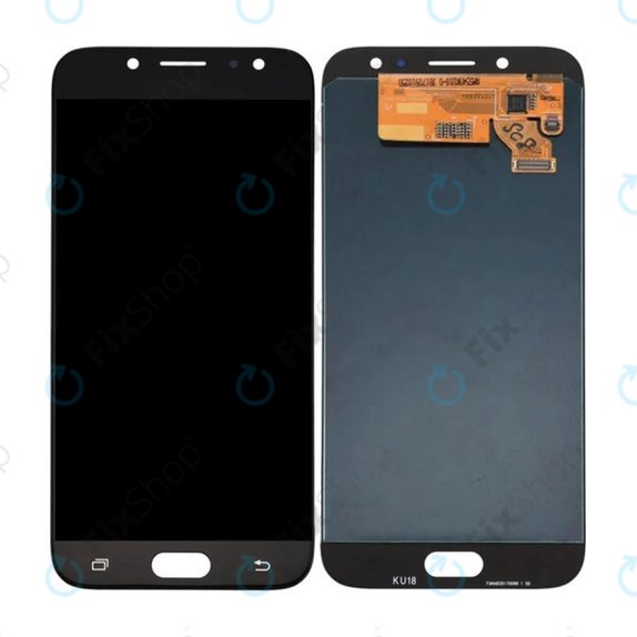 Schermo OLED per Samsung J7 J730F (2017), Black, Vetro touch senza cornice