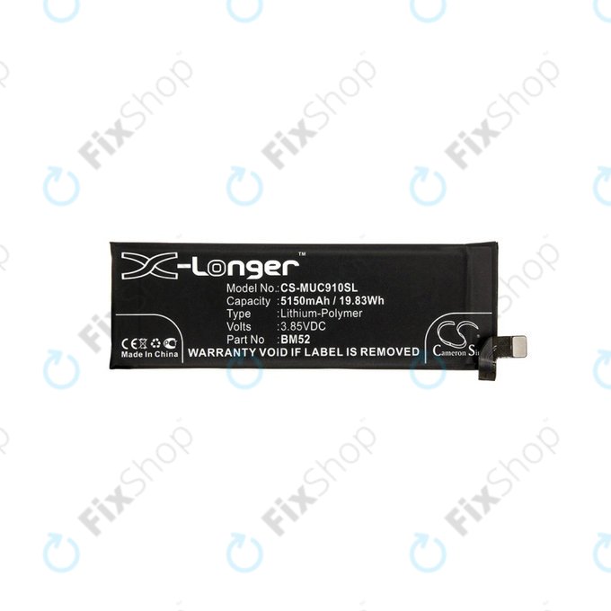 Batteria per Xiaomi Mi Note 10 M190F4AG, 5150mAh, Li-Pol, 3.85 V, BM52, HQ