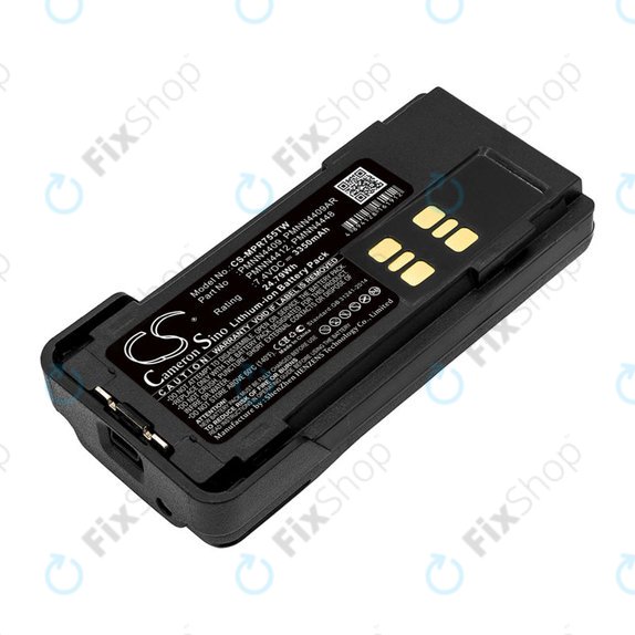Batteria per Motorola DP2600, 4000, 4600, 4800, XPR3000, XPR3300, PMNN4409, Li-Ion, 3350mAh, 7.4V, HQ