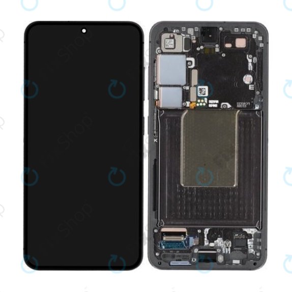 Schermo per Samsung S24 S921B, Onyx Black, Vetro touch con cornice, GH82-33287A, Genuine Service Pack
