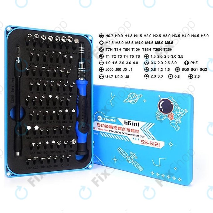 Set cacciavite di precisione e inserti 66 in 1, Sunshine SS-5121