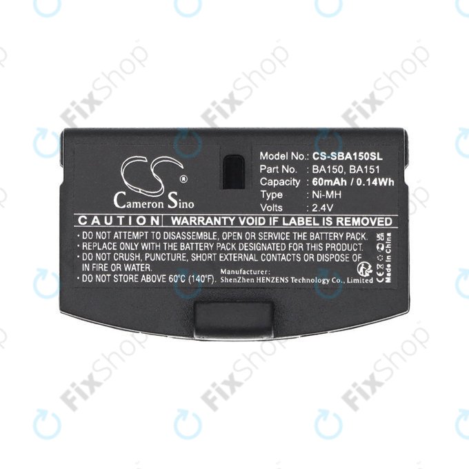 Batteria per Sennheiser, BA150, Ni-MH, 2.4V, 60mAh, HQ