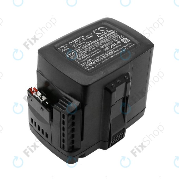 Batteria per Gardena Powercut Li40/30, Powermax Li-40/41, BLi-40/160, BLi-40/100, Li-Ion, 5000mAh, 40V, HQ