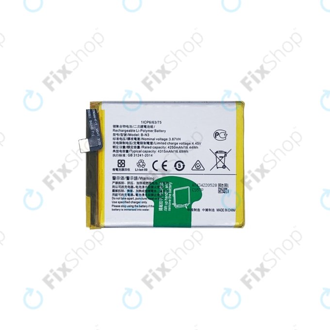 Batteria per Vivo X51 5G XE710, B-N3, 4315mAh