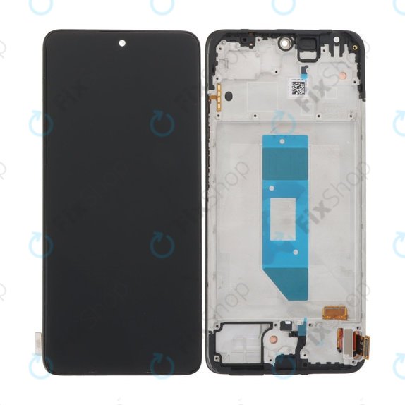 Schermo OLED per Xiaomi Redmi Note 14 Pro 4G 24116RACCG, Midnight Black, Vetro touch con cornice