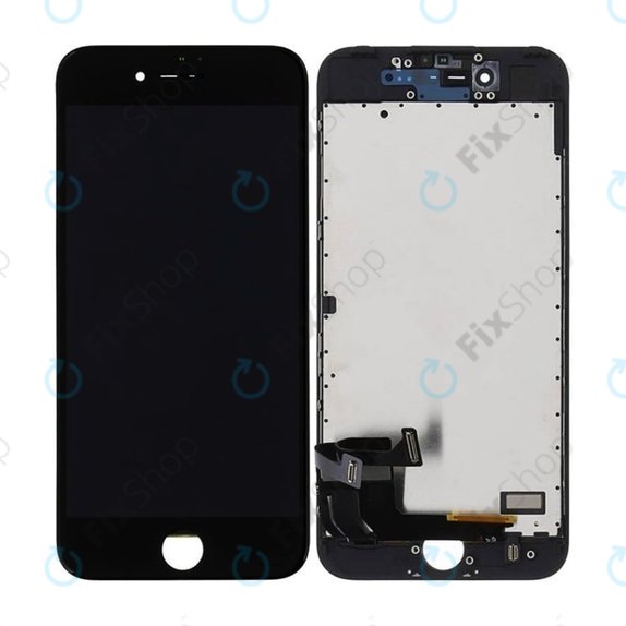 Schermo In-Cell per iPhone 7, Black, Vetro touch con cornice, FixPremium