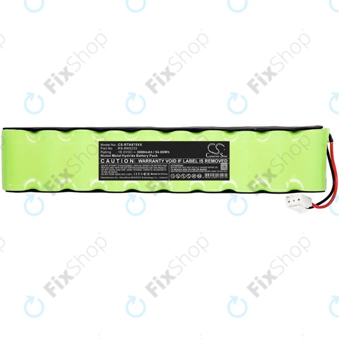 Batteria per Rowenta Air Force Extreme RH-seriess, Tefal TY-seriess, RS-RH5233, Ni-MH, 3000mAh, 18.0V, HQ