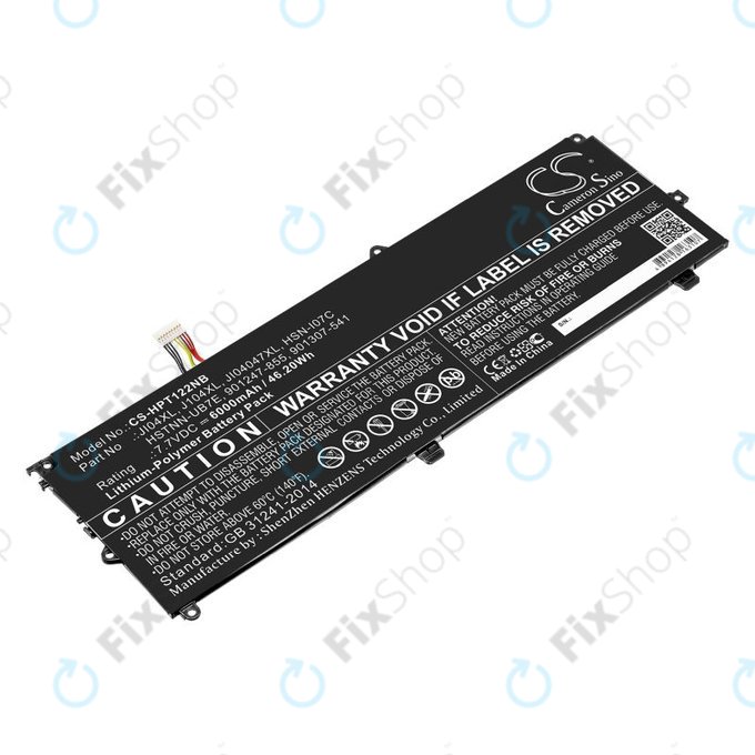 Batteria per HP Elite X2 1012 G2, JI04XL, Li-Pol, 6000mAh, 7.7V, HQ