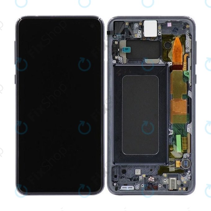 Schermo per Samsung S10e G970F, Prism Black, Vetro touch con cornice