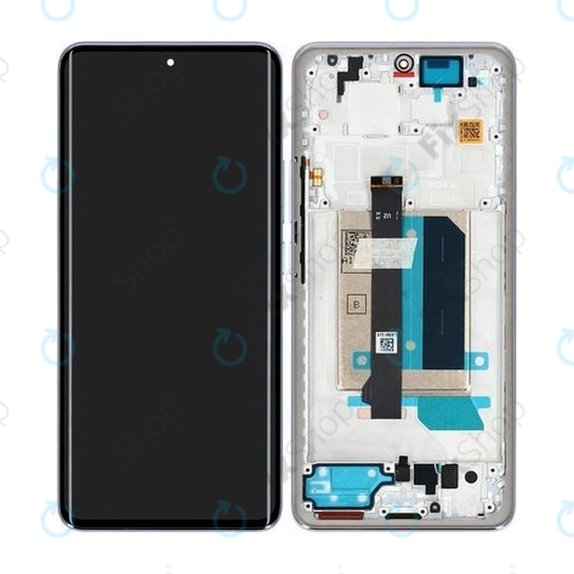 Schermo per Xiaomi Redmi Note 14 Pro+ 5G, Lavender Purple, Vetro touch con cornice, 5600180O16U00, Genuine Service Pack